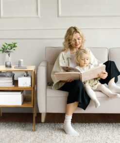 LASUAVY Bamboo Nightstands Set of 2 – Stackable Side Tables with Open Storage Compartment – Rustic Wood Bedside Tables for Bedroom, Living Room, Nursery – Modern and Versatile,Natural 1 30 71ZxhCyEKgL