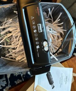 Mini Paper Shredder Without Basket,VidaTeco 7-Sheet Strip Cut Shredder for Home Use, Also Shreds Card/Staple,Small Portable with Extendable Arm,Durable&Fast with Jam Proof(ETL) 19 71ZyJlrH6L