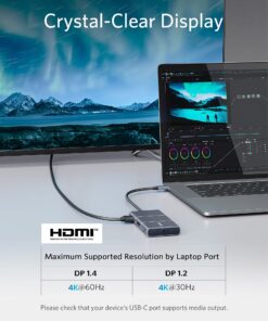Anker USB C Hub, PowerExpand 6-in-1 Adapter, with 4K HDMI, 100W Power Delivery Port, 2 10 Gbps A Ports, SD Card Reader, and 3.5mm Audio, for MacBook Air, Pro, XPS, More 16 71ZykDFzM4S