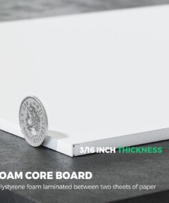CreGear Foam Board 20 x 30 x 3/16", 15 Pack White Poster Board Lightweight Signboard Foamboard for Crafts, Framing, Art, Display, Presentation 20x30 Inches 11 71ZyyYZ0wBL 1