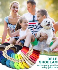 DELELE 2 Pair Flat Shoe laces 5/16" Wide Shoelaces for Athletic Running Sneakers Shoes Boot Strings 51 inch (130CM) 02 Black 17 71ZzZsxAy0L 1