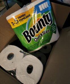 Bounty Quick-Size Paper Towels, White, 12 Family Rolls = 30 Regular Rolls 45 71Zzyyk16dL