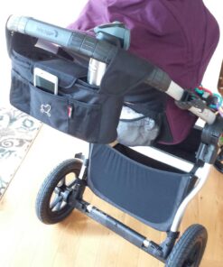 Britax Stroller Organizer with Insulated Cup Holders | Large Center Compartment with Magnetic Closure + 3 Outer Pockets + Folds with Stroller, No Removal Needed Black 29 71a AXlhTnL