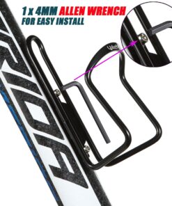 USHAKE Water Bottle Cages, Basic MTB Bike Bicycle Alloy Aluminum Lightweight Water Bottle Holder Cages Brackets(2 Pack- Drilled Holes Required) Black 25 71a wJ4rDL