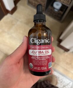 Cliganic Organic Jojoba Oil, 100% Pure (4oz) | Moisturizing Oil for Face, Hair, Skin & Nails | Natural Cold Pressed Hexane Free | Base Carrier Oil 4 Fl Oz (Pack of 1) 46 71a04BtppL