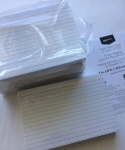 Amazon Basics Ruled Lined Index Note Cards, 500 Count, 5 Pack of 100, White, 4 in x 6 in 19 71a0jzcBhWL