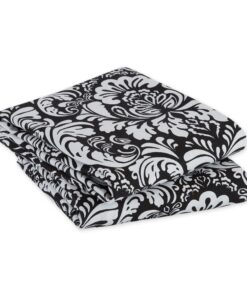DII Cotton Dish Towel Set Damask Print, 18x28, Black, 2 Count 18x28" 17 71a1 ESKbmL