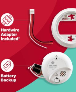 First Alert BRK SC9120B-12 Hardwired Smoke and Carbon Monoxide (CO) Detector with Battery Backup, 12-Pack Alarm 12 71a15AuAh6L