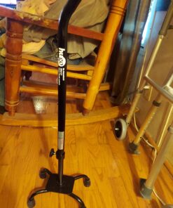 Hugo Quad Cane Adjustable for Right or Left Hand Black 1 Count (Pack of 1) 24 71a1FtgLxL