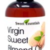 Organic Unrefined Sweet Almond Oil | 4oz Imported From Italy | 100% Pure | Cold Pressed | Hexane Free | Natural Moisturizer |Great For Hair, Skin & Nails | Carrier Oil | Great To Dilute Essential Oils 43 71a1M4086oL