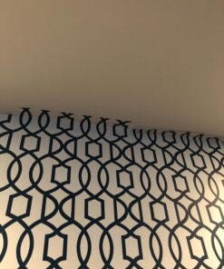 NuWallpaper NU1648 Navy Grand Trellis Peel & Stick Wallpaper, Blue 38 71a1h2fsLDL