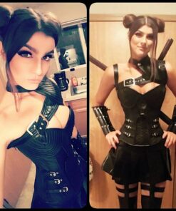 Armor Venue - Set of Faux Leather Arm Guards - Black - One Size 15 71a2F6qZDoL