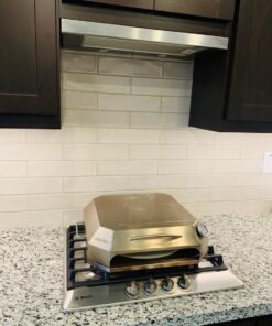 Onlyfire Stainless Steel Pizza Oven Kit for Gas Grill, Charcoal Grill and Propane, Portable Grill Top Pizza Oven Kit Baking Tools Including Pizza Stone, Pizza Peel & Thermometer 28 71a31j5Yo3L