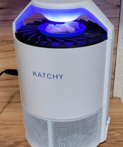 Katchy Indoor Insect Trap - Catcher & Killer for Mosquitos, Gnats, Moths, Fruit Flies - Non-Zapper Traps for Inside Your Home - Catch Insects Indoors with Suction, Bug Light & Sticky Glue (White) Original White 41 71a3L2d5QWL