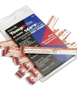 Taylor Precision 8766 TempRite Dishwasher Temp Strip - 25 / PK