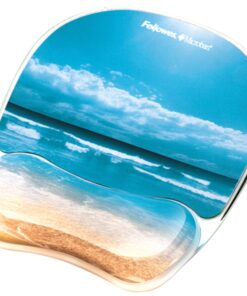 Fellowes Photo Gel Mouse Pad and Wrist Rest with Microban Protection, Sandy Beach (9179301), Blue, 9.25" x 7.88" 22 71a3wnS1xDL