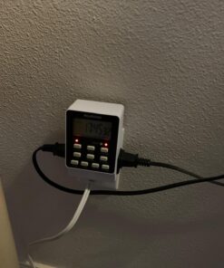 Outlet Timer, NEARPOW Dual Digital Light Timer with 2 Independently-controlled Outlets, 18 ON/OFF Programs, 24-Hour and 7-Day Programmable,Indoor Heavy Duty Electrical Timer Switch, 3 Prong, 15A/1800W 1 29 71a44xVUmUL