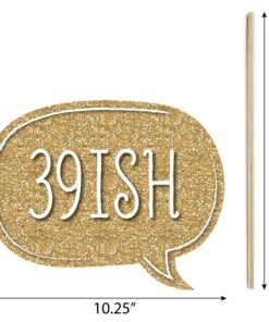 Adult 40th Birthday - Gold - Birthday Party Photo Booth Props Kit - 20 Count 15 71a4E1aXNoL