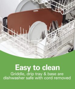 Hamilton Beach Durathon Ceramic Griddle Electric with 200 square inch PTFE & PFOA Free Cooking Surface (38519R) 20 71a4OHCYU4L 1