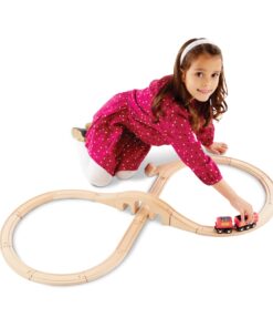 Melissa & Doug Classic Wooden Figure Eight Train Set (22 pcs) 25 71a4yq9deZL 1