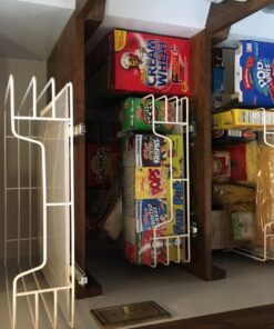 Household Essentials Glidez Powder-Coated Steel Pull-Out/Slide-Out Storage Organizer with Plastic Liner for Under Cabinet or Wire Shelf Use - 1-Tier Design - Fits Standard Size Cabinet or Shelf, White 15" 47 71a6L9p2T0L