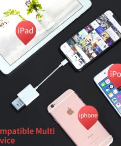 Apple MFi Certified Lightning to SD Card Camera Reader for iPhone iPad, Veetone Memory Card Reader Trail Camera Viewer SD Card Adapter for iPhone 12/11/XS/XR/X/8/7/iPad, Plug and Play One Slot 23 71a6aSJPJFL