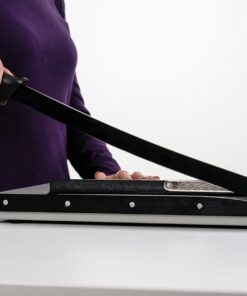 Dahle 15e Vantage Paper Trimmer, 15" Cut Length, 15 Sheet, Automatic Clamp, Adjustable Guide, Metal Base with 1/2" Gridlines, Guillotine Paper Cutter Cut Length: 15" 29 71a6hlC200L