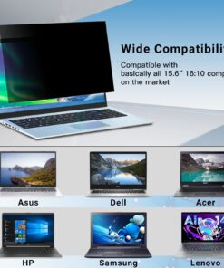 Laptop Privacy Screen 15.6 inch, Compatible with HP/Dell/Acer/Samsung/Asus/Lenovo/Toshiba,Anti Blue Light Removable 16:10 Aspect Privacy Filter Screen Protector for 15.6 inch 15.6 inch (Diagonal)-16:10 Aspect Ratio 9 71a6rnaBWaL