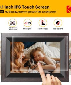 KODAK Digital Picture Frame, 32G10.1 Inch WiFi Digital Photo Frame 1280x800 HD IPS Touch Screen, Auto-Rotate, Share Photos and Videos via KODAK App, Gifts for Friends and Family 1012 Black-32G 18 71a7BPRhUL