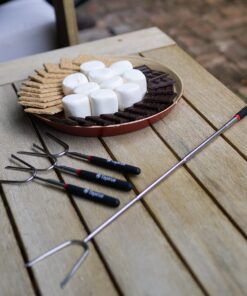 Tapirus Marshmallow Roasting Sticks | Set of 4 Extra Long Retractable Campfire Sticks | Protect Kids with Insulated Handles | Extendable Smore & Hot Dog Skewers | Heavy Duty Metal Camping Accessory 43 71a7KKcIi3S