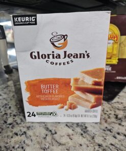 Gloria Jean's Coffees Butter Toffee, Single-Serve Keurig K-Cup Pods, Flavored Medium Roast Coffee, 24 Count (Pack of 1) 19 71a7bcdZ9YL