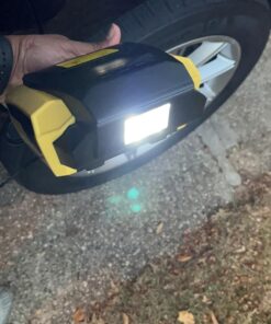 VacLife Portable Air Compressor - Air Pump for Car Tires (up to 50 PSI), 12V DC Tire Pump for Bikes (up to 150 PSI) w/ LED Light, Digital Pressure Gauge, Model: ATJ-1166, Yellow (VL701) Large 48 71a8S0qaKrL