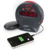 Sonic Alert Small Digital Alarm Clock with Battery Backup, Snooze, Full Range Brightness Dimmer, Outlet Powered Compact Clock for Bedrooms, Desk, Bedside, Simple to Operate (Black) Polished 22 71a8ZsYig6L