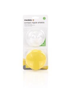 Medela Contact Nipple Shield for Breastfeeding, 24mm Medium Nippleshield, For Latch Difficulties or Flat or Inverted Nipples, 2 Count with Carrying Case, Made Without BPA Shields with Case 2 Count (Pack of 1) 21 71a96orkKhL
