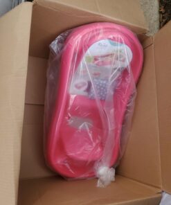 The First Years Newborn to Toddler Baby Bath Tub - Convertible 3-in-1 Baby Tub with Removable Sling - Ages 0 to 24 Months - Sure Comfort - Pink Deluxe Tub 30 71a9yUFuAeL