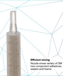 3M Static Mixing Nozzle, 38191, Opaque/Gold Color, Cascade Mix/Meter Nozzle, Manual/Pneumatic Applicator Use, 50 mL, 12/Bag 12 Count/ Bag 8 71aAR2kNBuL