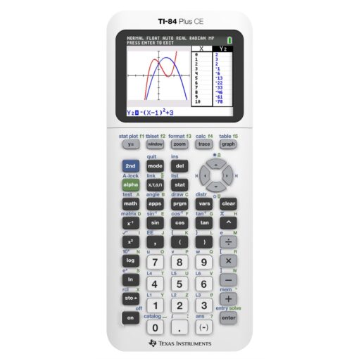 Texas Instruments TI-84 Plus CE Color Graphing Calculator, Bright White Single Pack