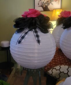 LIHAO 12 Inch White Round Paper Lanterns (10 Pack) 27 71aAigLL1iL