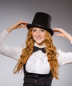 Funny Party Hats Top Hats for Adults Dress Up Hats Costume Party Hats for Men Women Unisex Black 7" Top Hat 21 71aB9Zdi34L