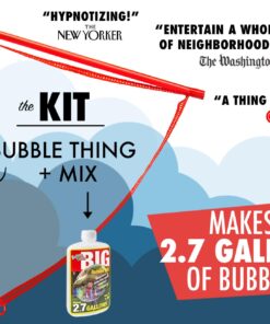 The Original Giant Bubble Wand Makes The World's Longest Bubbles, Over 36 feet Long, Includes 2.7 Gallons of Giant Bubble Solution, Non-Toxic Certified 25 71aCIctRrKL