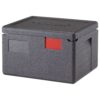Cambro Cam GoBox Black Plastic Top Loading Half Size Pan Carrier - 15 2/5"L x 13"W x 10 1/10"H 20 71aDVHto9mL