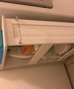 Zenna Home Slim Bath Shelves, Freestanding Moveable Bathroom Storage, White 8 Inch 38 71aDvyEkL1L