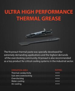 Thermal Grizzly Kryonaut, High Performance Thermal Paste for Cooling All Processors, Graphics Cards and Heat Sinks in Computers and Consoles -1.0 Gram 1 Gram 28 71aEMx0r5fL