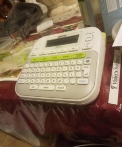 Brother P-touch, PTD210, Easy-to-Use Label Maker, One-Touch Keys, Multiple Font Styles, 27 User-Friendly Templates, White, Gray/White 44 71aEoulcaL