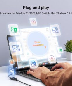 UGREEN Ethernet Adapter USB to 10 100 Mbps Network Adapter RJ45 Wired LAN Adapter for Laptop PC Compatible with Nintendo Switch Wii Wii U MacBook Chromebook Surface Windows macOS Linux (Black) Black 37 71aEvHSzQVL