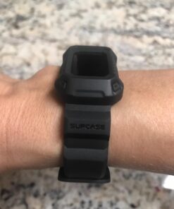 SUPCASE Unicorn Beetle Pro Series Design for Fitbit Charge 2, Replacement Bands with Built-in Rugged Protective Case (Black) Black 33 71aF610otL