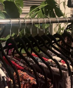 Utopia Home Premium Velvet Hangers 50 Pack - Non-Slip Clothes Hangers - Black Hangers - Suit Hangers with 360 Degree Rotatable Hook - Heavy Duty Coat Hangers 29 71aFv2ZIUlL