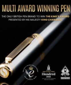 Scriveiner Silver Chrome Rollerball Pen - Stunning Luxury Pen with 24K Gold Finish, Schmidt Ink Refill, Best Roller Ball Pen Gift Set for Men & Women, Professional, Executive Office, Nice, Fancy Pens - Silver with Chrome 27 71aGDH6IMIL