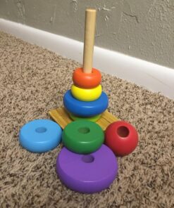 Melissa & Doug Rainbow Stacker Wooden Ring Educational Toy - Wooden Rainbow Stacking Rings Baby Toy, Stacker Toys For Infants And Toddlers 40 71aGtTuIfL 1