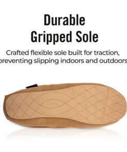 Clarks Womens Folded Tongue Suede Leather Moccasin Slipper ICH30746C - Plush Faux Fur Lining - Indoor Outdoor House Slippers For Women 8 Cinnamon 10 71aI1H1 aeL